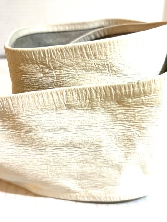Hammered Metal Statement leather Belt Buckle with Moonstone Accents main image 4